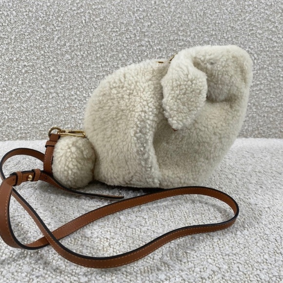 Authentic Loewe Rabbit Crossbody Bag Shearling Mini - Picture 2 of 8